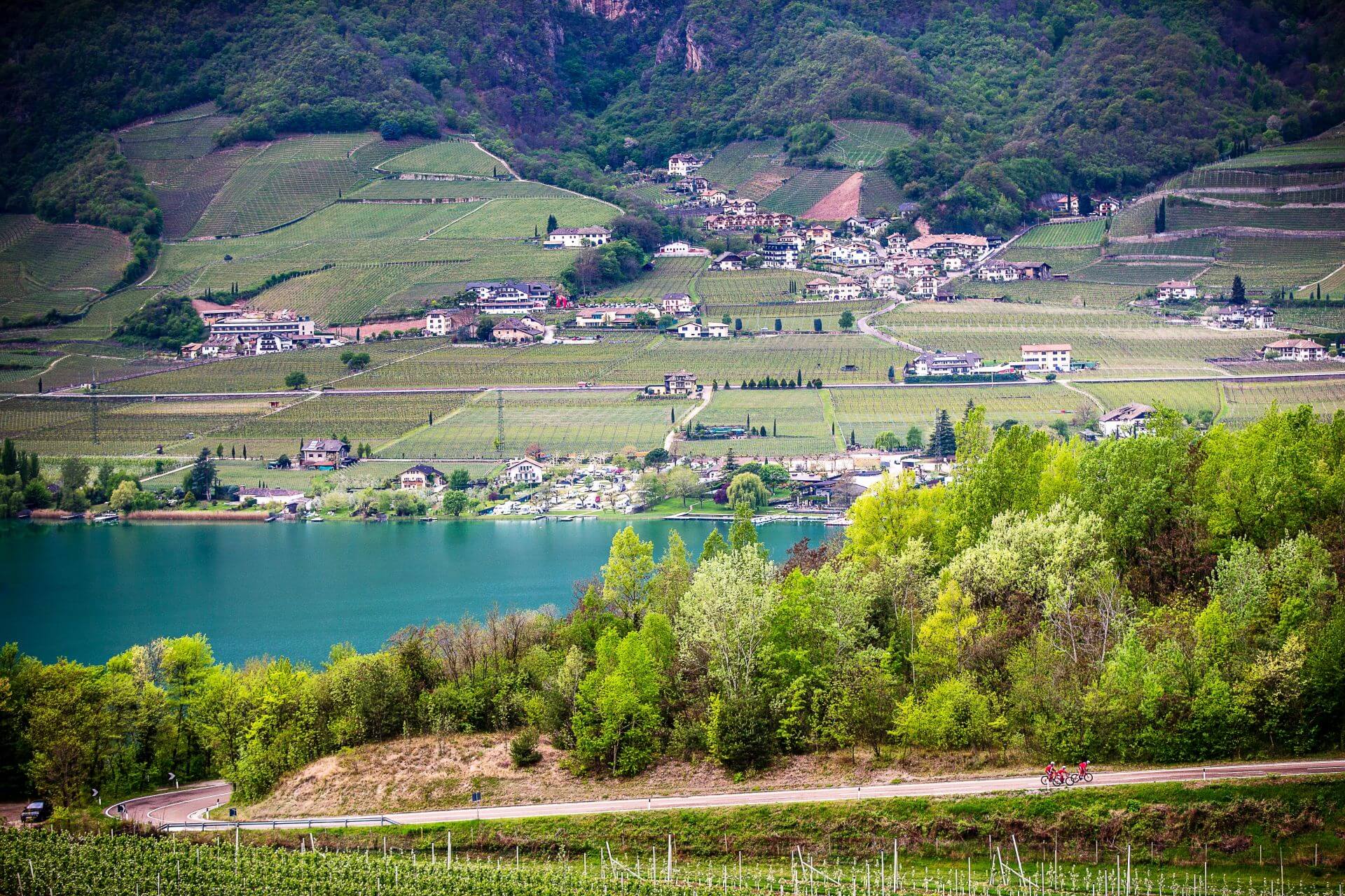 schönes Gegend um Kaltern in Südtirol