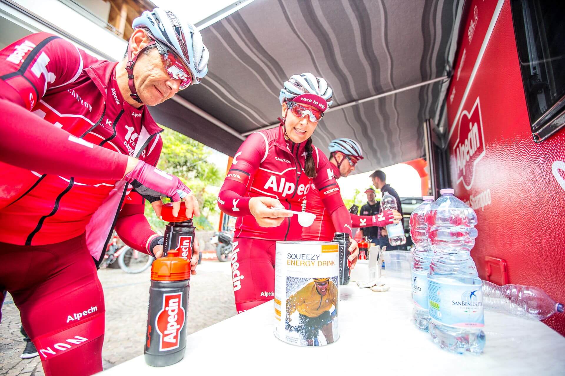 Vor der Rennradtour wird sich nochmal gestärkt